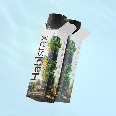 An aquatic, modular planter named Habistax, designed to be placed in an aquarium to help water quality and reduce maintenance 